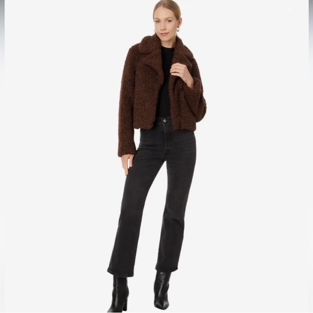 Anthropologie • avec Les filles Black Teddy Jacket cropped